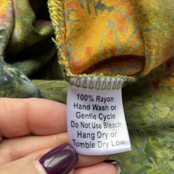 Bermuda Trapper Hawaiian Shirt Womens's Size 3X Colorful Button Up Tiki Resort - Picture 7 of 9